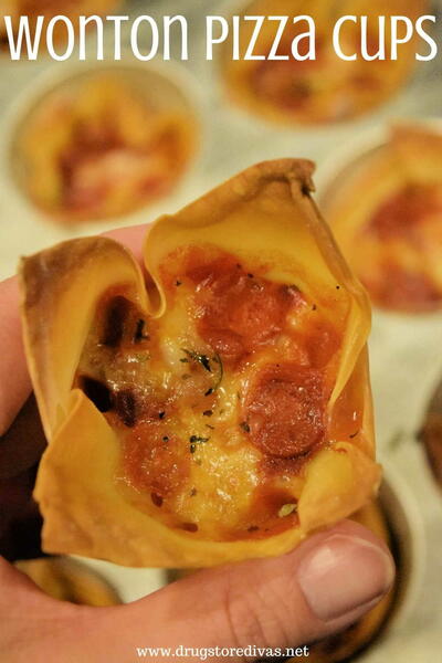 Wonton Pizza Cups Wonton Pizza Cups