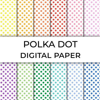 Printable Polka Dot Digital Paper