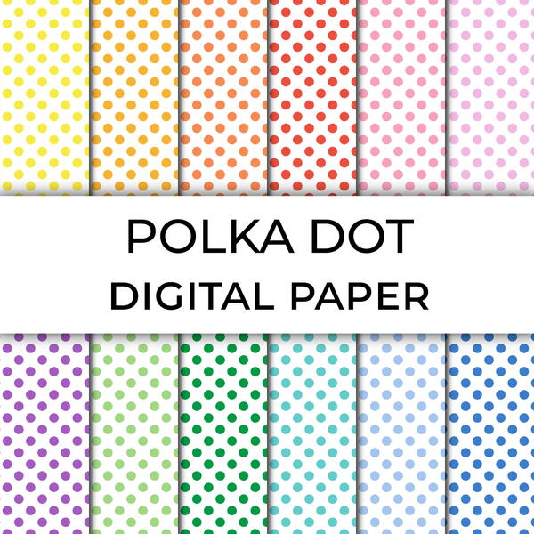 Printable Polka Dot Digital Paper Printable Polka Dot Digital Paper