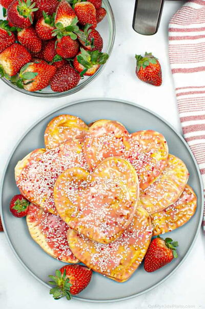 Homemade Strawberry Pop Tarts Hearts (airfryer Or Oven)