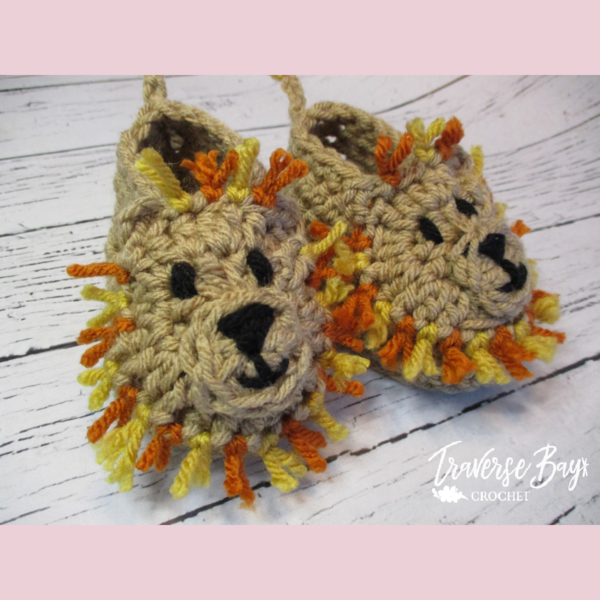 Lion Baby Booties Lion Baby Booties