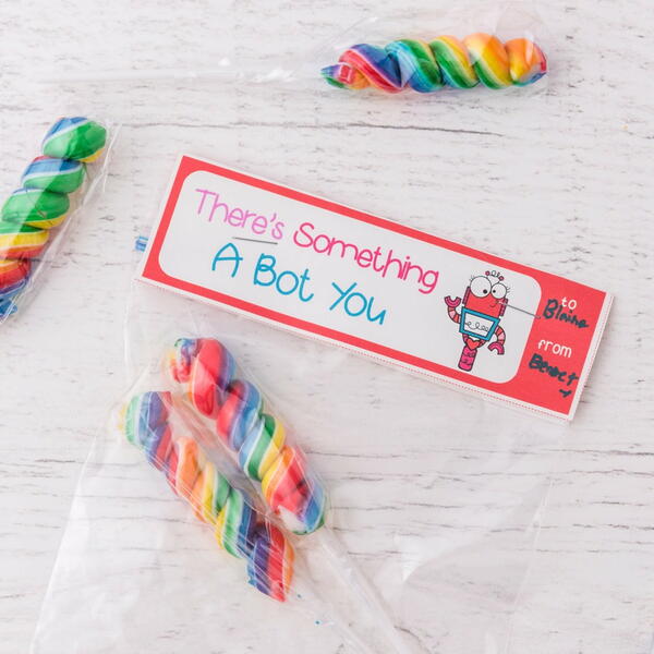 Robot Valentine Tags And Bag Toppers Robot Valentine Tags And Bag Toppers