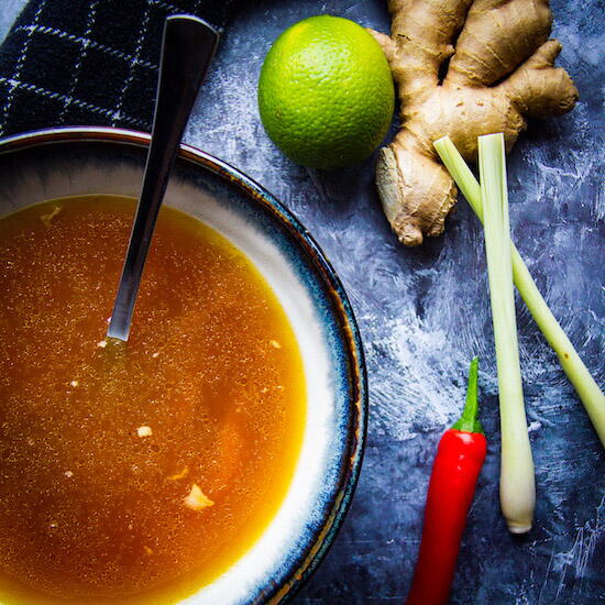 Instant Pot Chicken Bone Broth With Lemongrass Chili Instant Pot Chicken Bone Broth With Lemongrass + Chili
