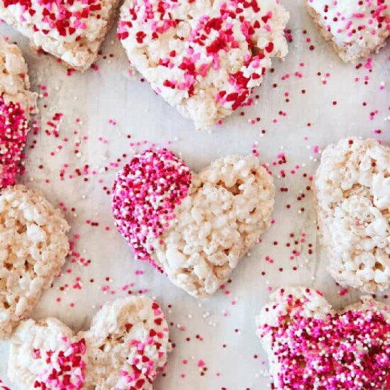 Heart Shaped Rice Krispie Treats Heart Shaped Rice Krispie Treats