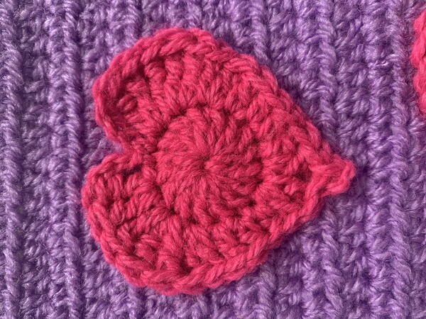 Simple Crochet Heart Appliqu Simple Crochet Heart Appliqué