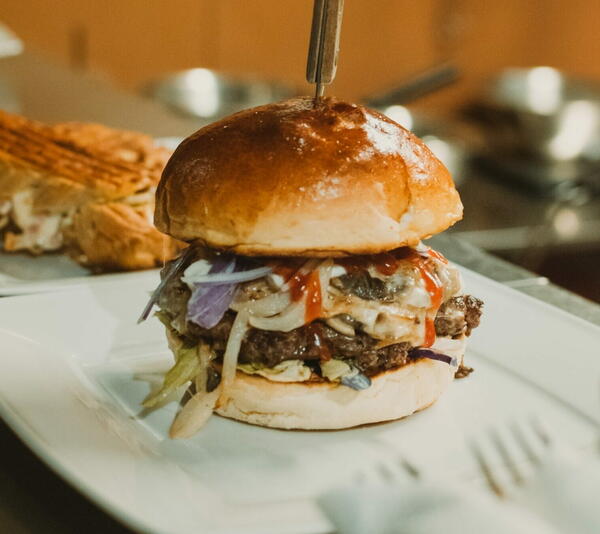 Southwest Lamb Burger With Tomato-mango Ketchup