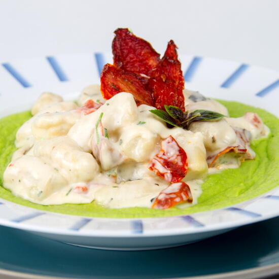 Creamy Gnocchi With Pea Puree Creamy Gnocchi With Pea Puree