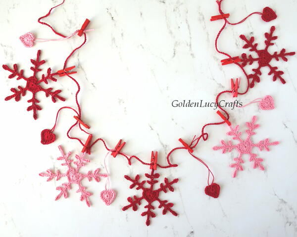 Crochet Valentines Day Garland Crochet Valentine’s Day Garland