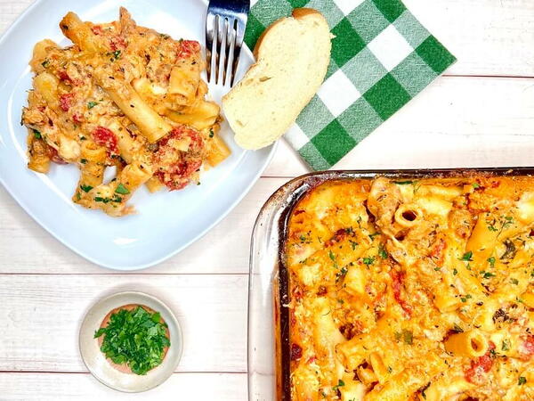 Baked Ziti With Ricotta And Italian Sausage Baked Ziti With Ricotta And Italian Sausage