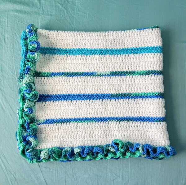 Ruffle Crochet Baby Blanket Ruffle Crochet Baby Blanket