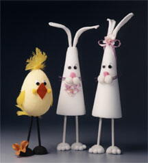 Sock Rabbit and Chick Friends