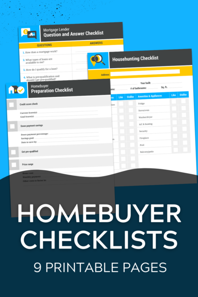 Homebuyer Checklists Bundle - Free Printable Homebuyer Checklists Bundle - Free Printable