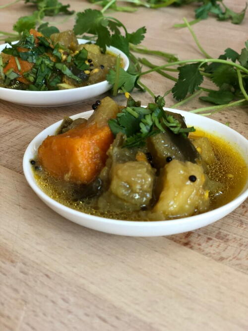 Eggplant With Sweet Potato Traditional And Instant Pot Edition Eggplant With Sweet Potato | Traditional And Instant Pot Edition