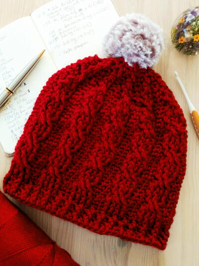Easy Cable Crochet Hat