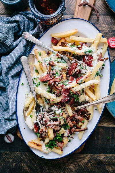 Crispy Blue Cheese And Bacon French Fries Crispy Blue Cheese And Bacon French Fries