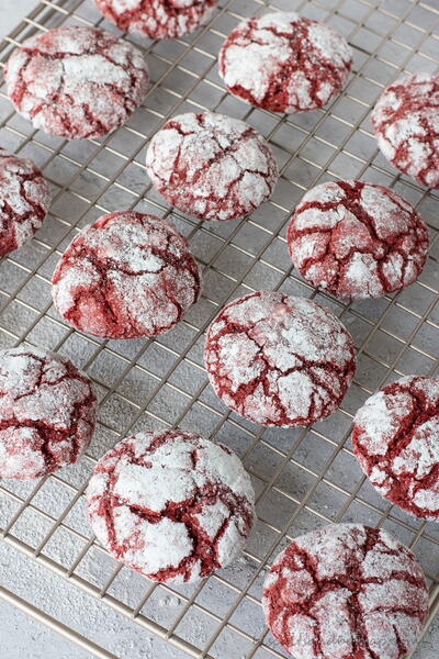 Red Velvet Crinkle Cookies Red Velvet Crinkle Cookies