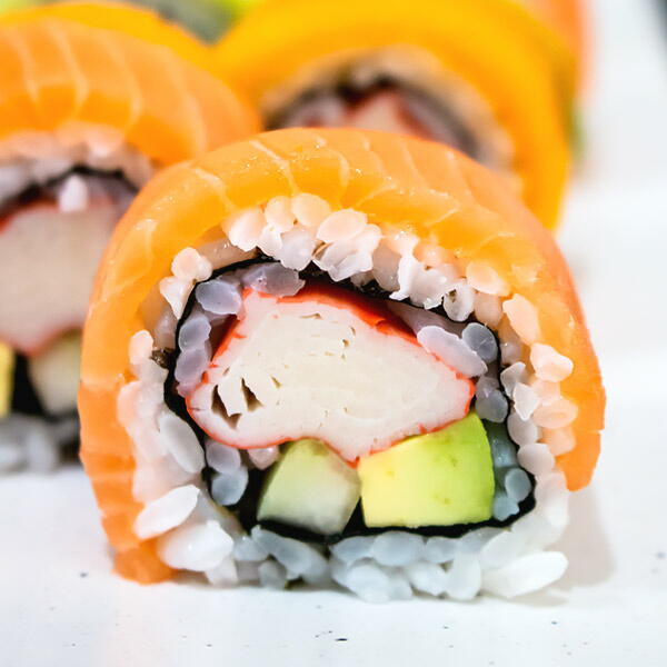 Rainbow Roll Sushi Rainbow Roll Sushi