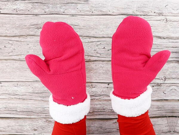 Fleece Mittens With Fur Lining Fleece Mittens With Fur Lining