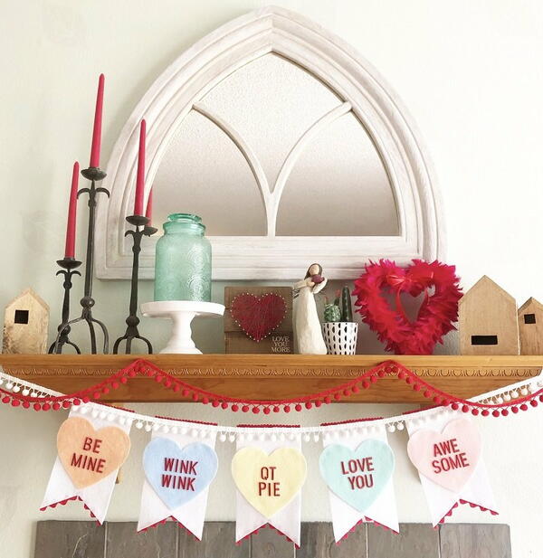 Conversation Candy Heart Banner A Valentines Day Diy Conversation Candy Heart Banner A Valentine’s Day Diy