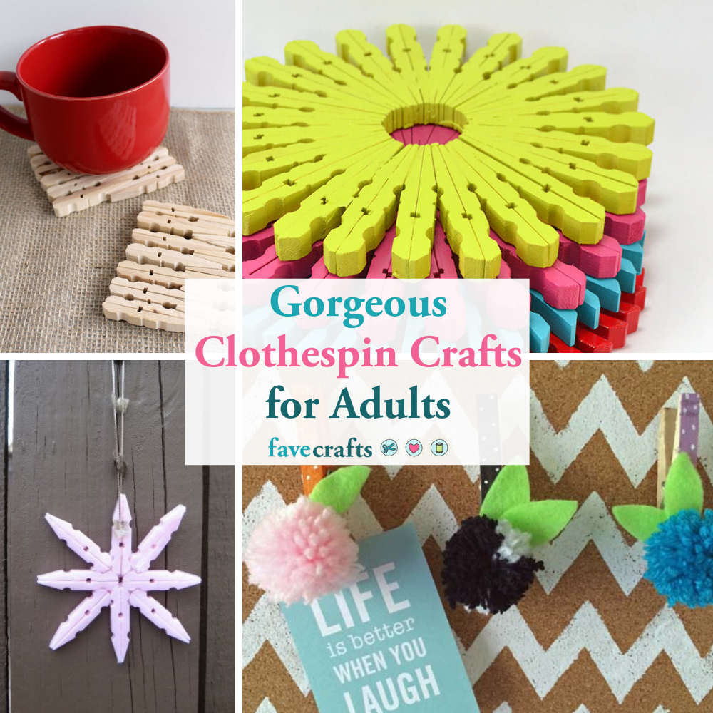 Clothes Pin Coasters