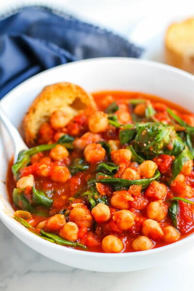 Spanish Chickpea Stew With Spinach