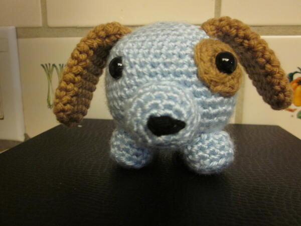 Roly Dog Crochet Baby Toy