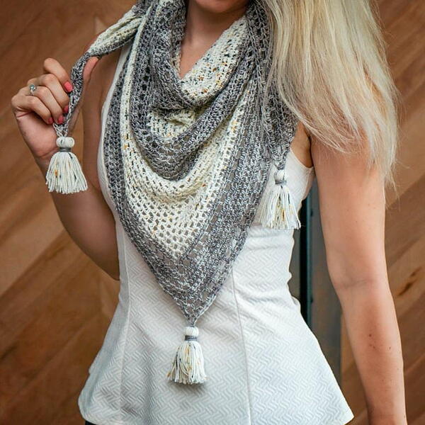 Hawthorne Tonal Crochet Shawl Hawthorne Tonal Crochet Shawl