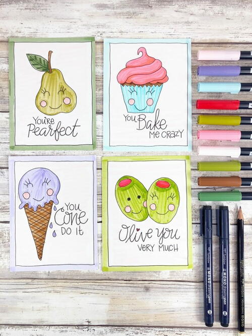 Kawaii Inspired Valentine Cards To Print And Color Kawaii Inspired Valentine Cards To Print And Color