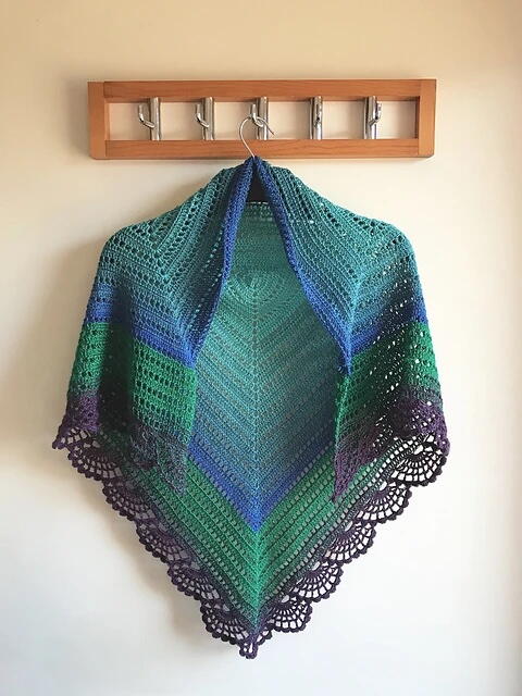 Peafowl Feathers Crochet Shawl Peafowl Feathers Crochet Shawl