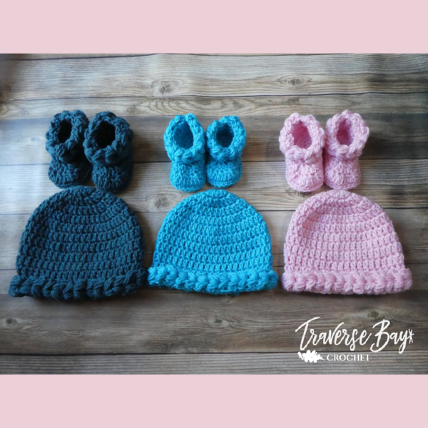 Braided Baby Hat Booties Braided Baby Hat & Booties