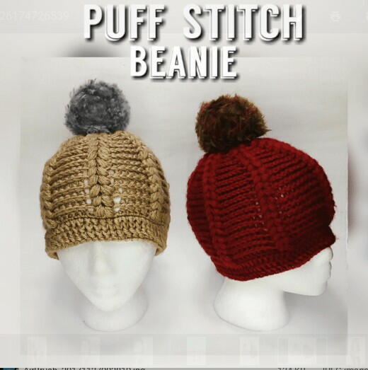 Braided Puff Stitch Hat Video Braided Puff Stitch Hat + Video