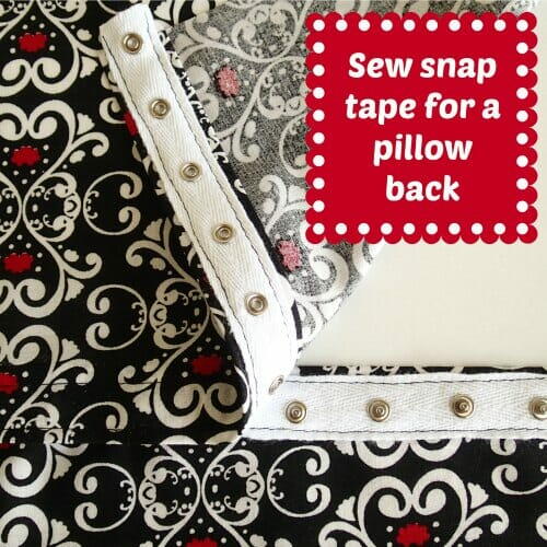 How To Sew Snap Tape To Close A Pillow Back How To Sew Snap Tape To Close A Pillow Back