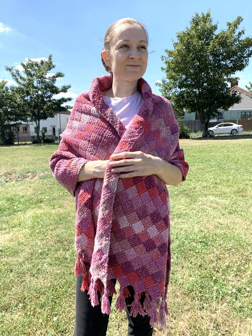 Rose Dreams Entrelac Shawl Rose Dreams Entrelac Shawl