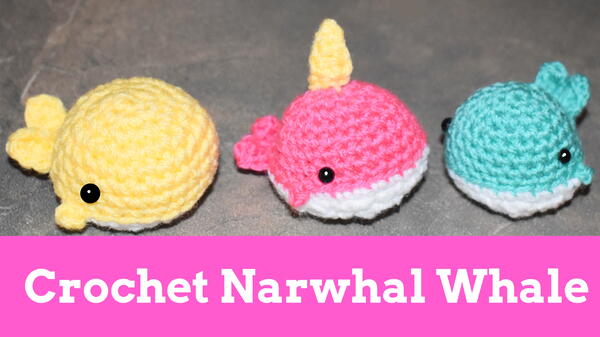 Crochet Narwhal Whale Crochet Narwhal Whale