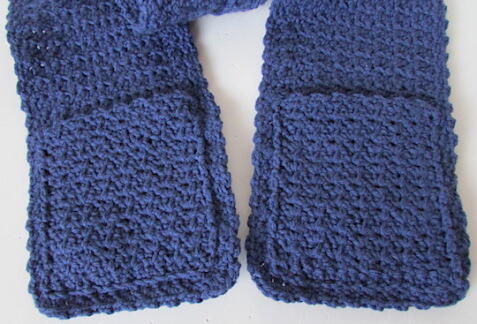 Crocheted Unisex Pocket Scarf Crocheted Unisex Pocket Scarf