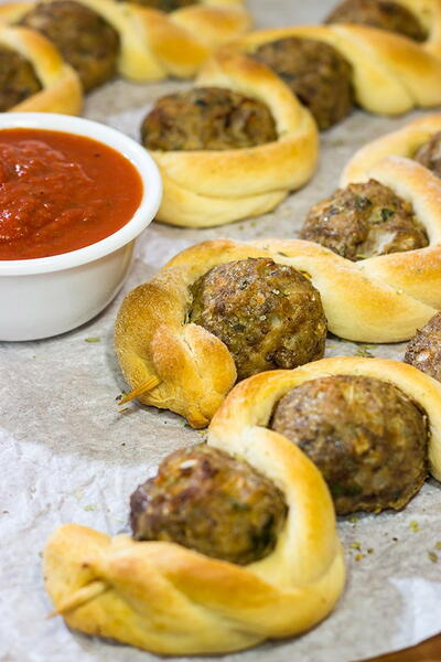 Meatball Breadstick Skewers Meatball Breadstick Skewers