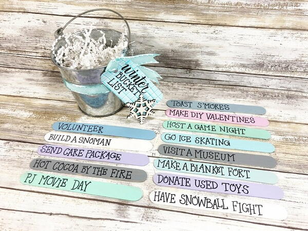 Craft Stick Winter Bucket List Craft Stick Winter Bucket List