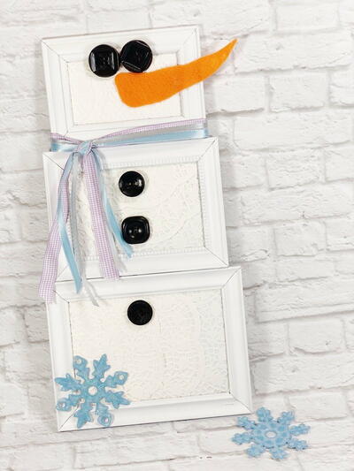 Easy Diy Picture Frame Snowman