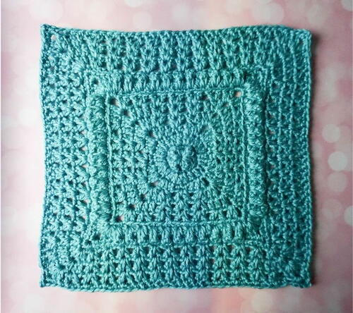 Popcorns And V-stitch Square Popcorns And V-stitch Square