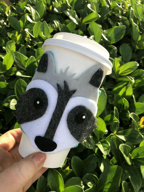 Diy Woodland Raccoon Coffee Cozy Diy Woodland Raccoon Coffee Cozy