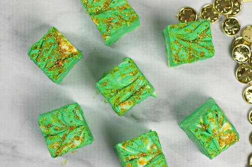White Chocolate Mint Cheesecake Fudge White Chocolate Mint Cheesecake Fudge