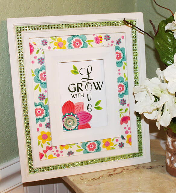 Grow with Love Decoupage Napkin Frame Grow with Love Decoupage Napkin Frame