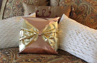 Rose Gold Metallic Pillow​​​​​​​