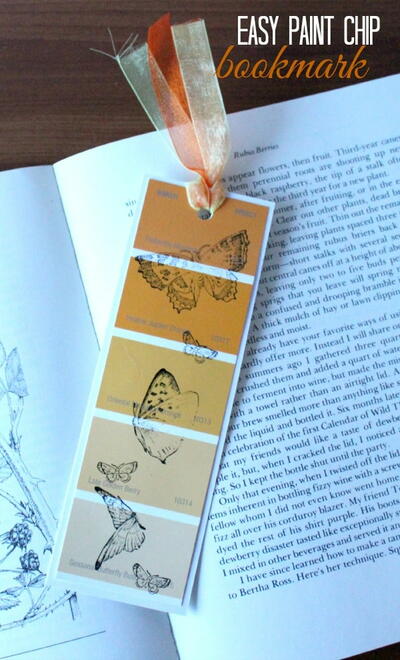 Paint Chip Bookmark Paint Chip Bookmark