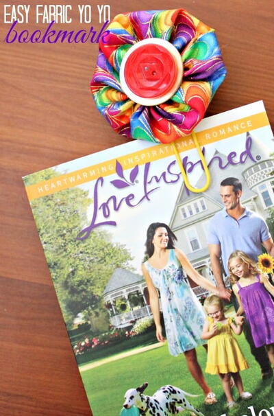 Fabric Yo Yo Bookmark Fabric Yo Yo Bookmark