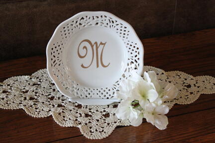 Monogram China Plate Monogram China Plate