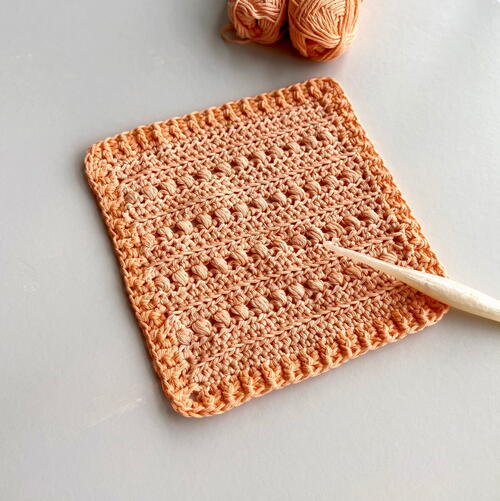 Cross Puff Stitch Crochet Square Cross Puff Stitch Crochet Square