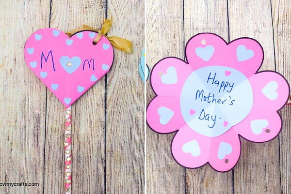 Mothers Day Flower Card Mother's Day Flower Card