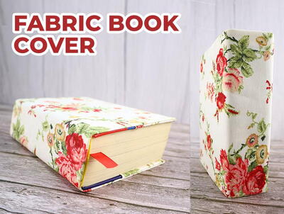 Diy Book Cover From Fabric