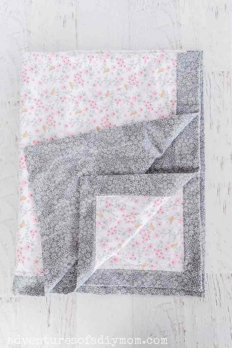 Homemade Baby Blanket With A Selfbinding Border